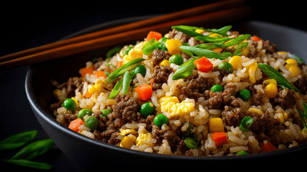 ground beef fried rice
