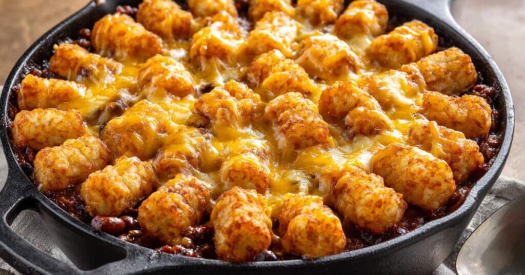 chili cheese tater tot casserole