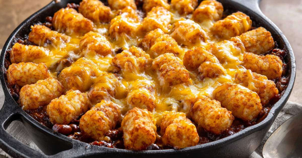 chili cheese tater tot casserole