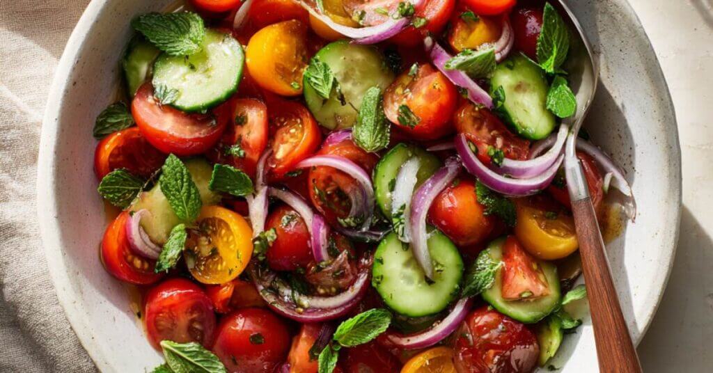 Cucumber tomato salad