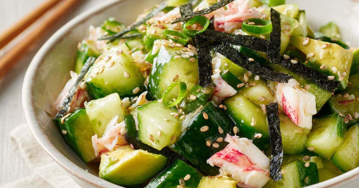 callifornia roll Cucumber salad