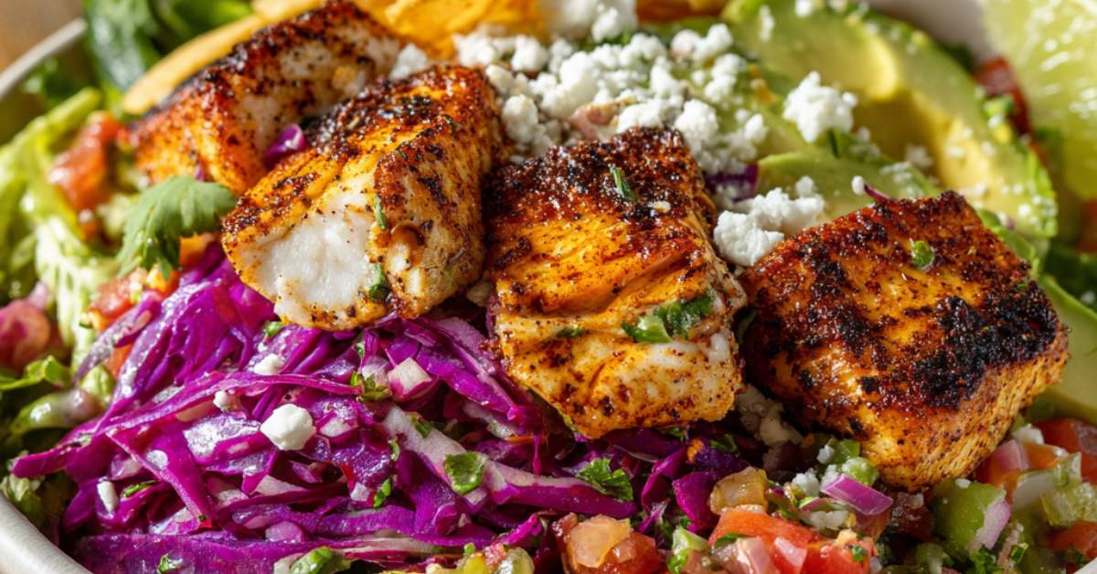 fish taco salad