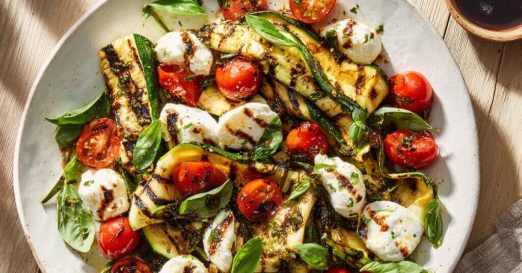 grilled zucchini caprese salad