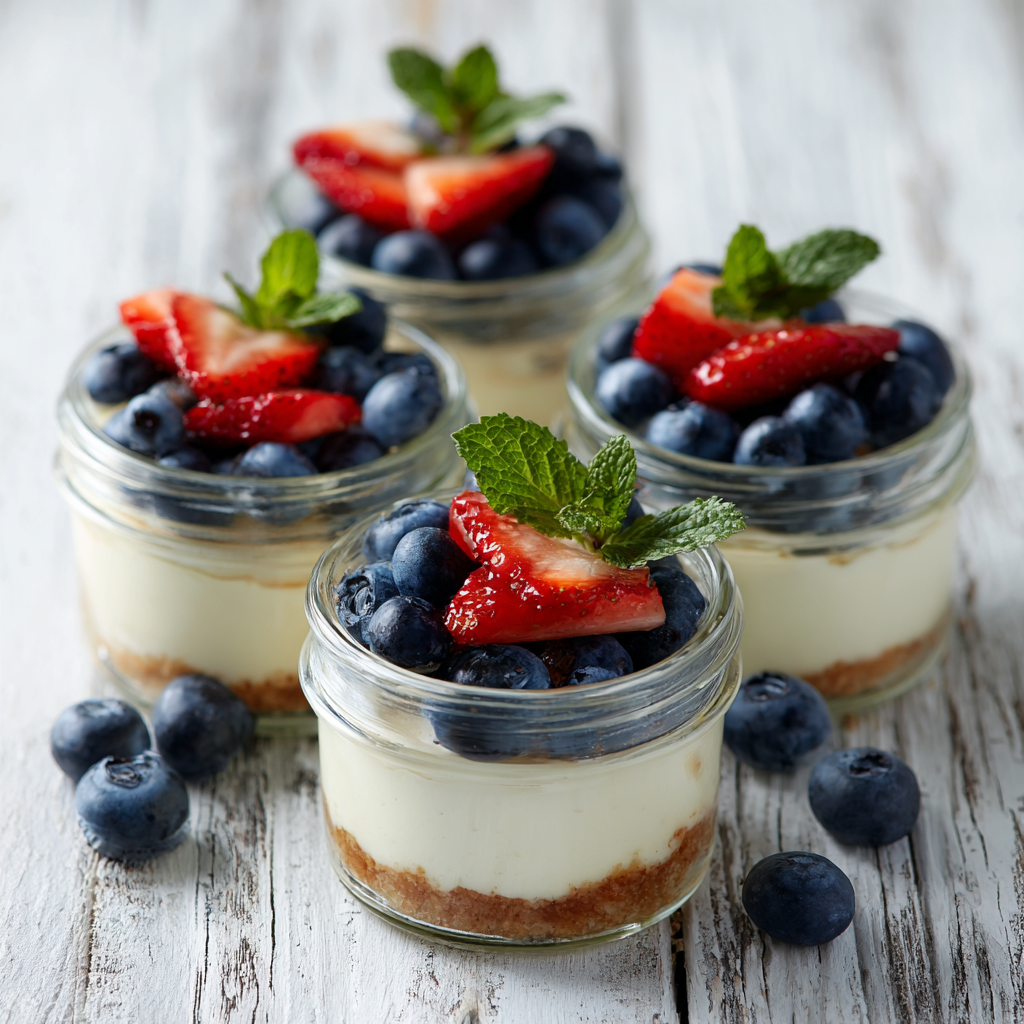Patriotic Cheesecake Cups