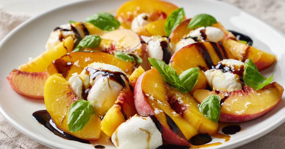 Peach Caprese Fruit Salad