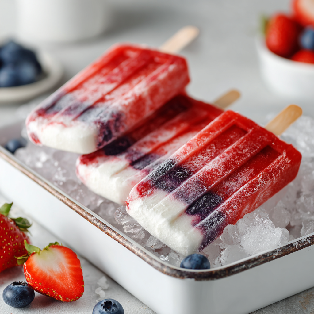 Red White and Blue Popsicles