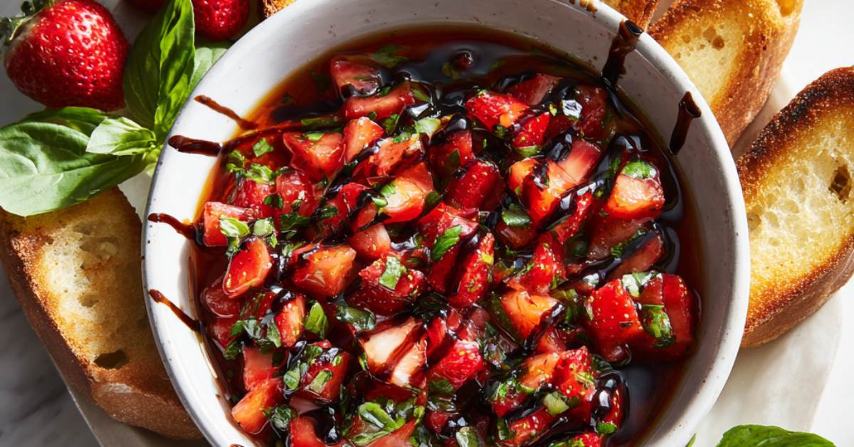Strawberry Balsamic Bruschetta Dip