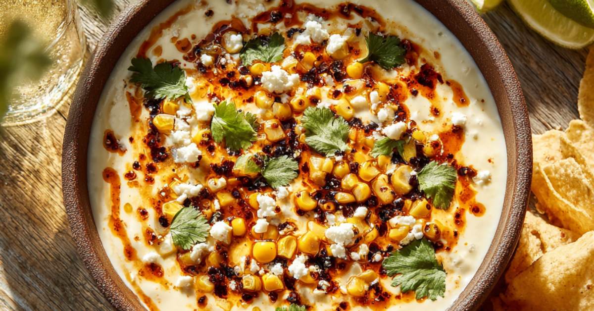 Street Corn White Queso Dip