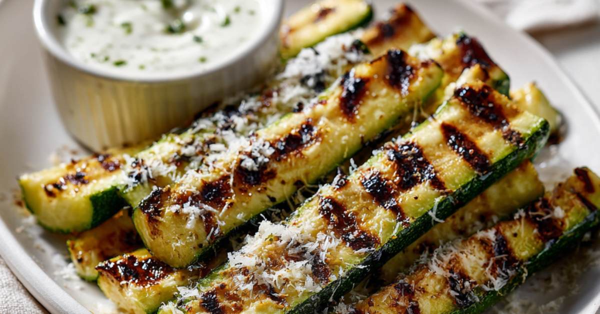 grilled zuchini fries