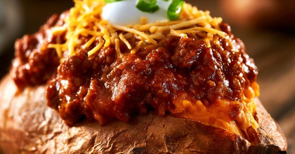 Sloppy Joe Stuffed Sweet Potatoes