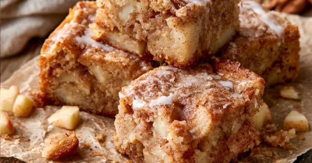 apple fritter blondies