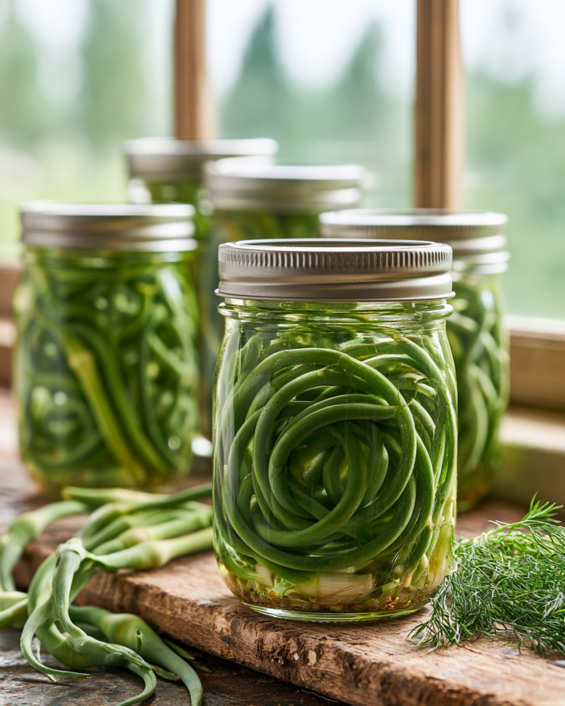 Pickled Garlic Scapes
