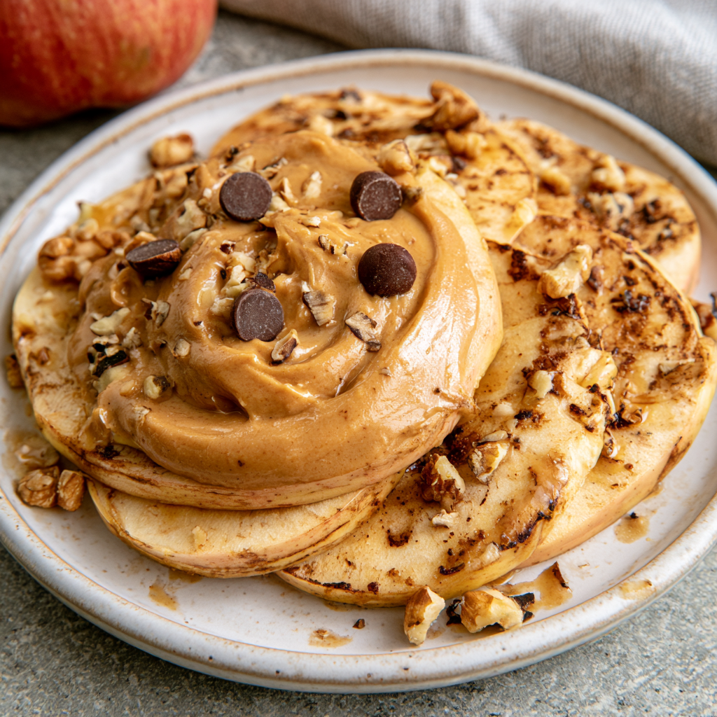 Apple Nachos with Peanut Butter Drizzle