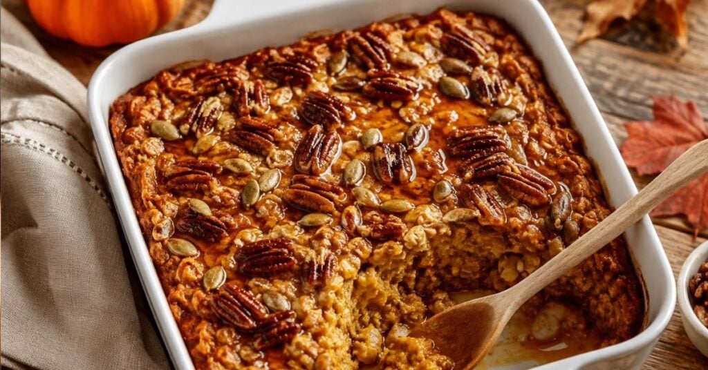 Maple Pumpkin Baked Oatmeal