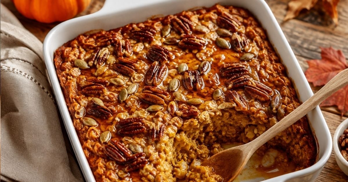 Maple Pumpkin Baked Oatmeal