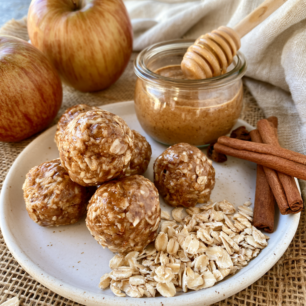 No-Bake Apple Nut Butter Energy Bites
