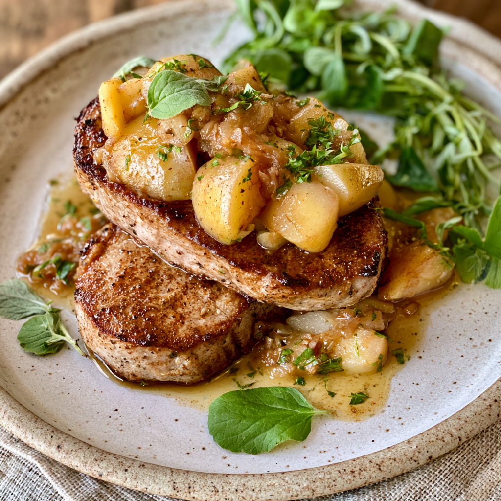  Pork Tenderloin with Apple Compote